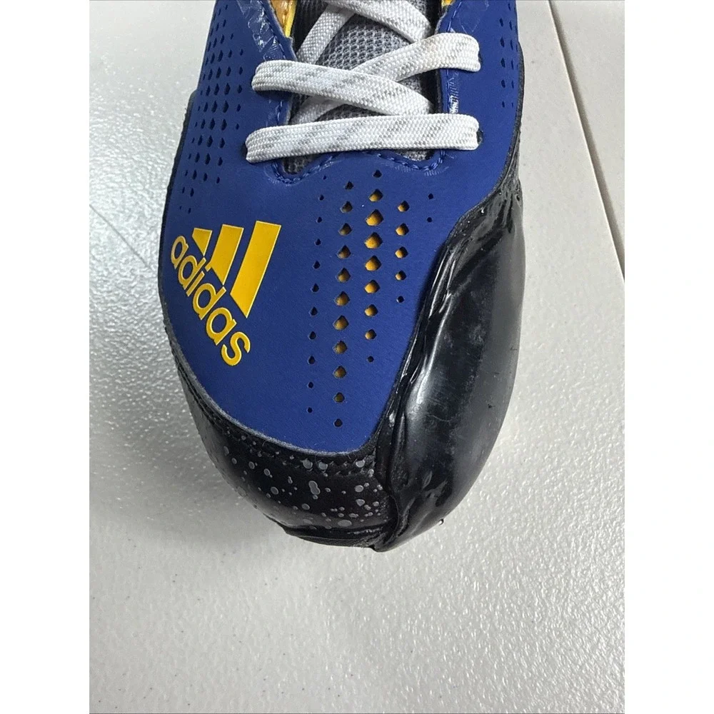 NEW Adidas Power Alley 4 Baseball‎ Cleats 9 US Men Blue/Gold/Black w/Toe Molding